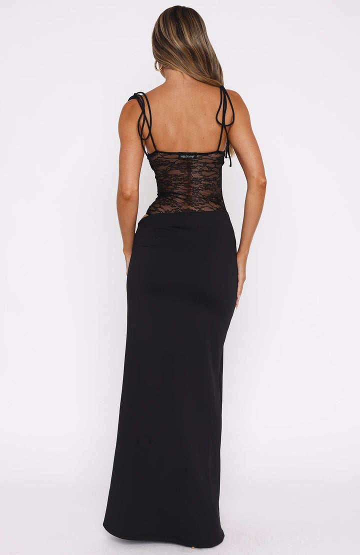 Women Spring Elegant Sleeveless Radiant Fashion Lace Detail Maxi Dress