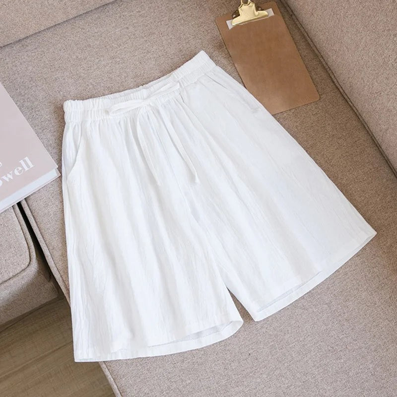 Women Summer Elegant Soft Casual Comfy Fit Elastic Shorts