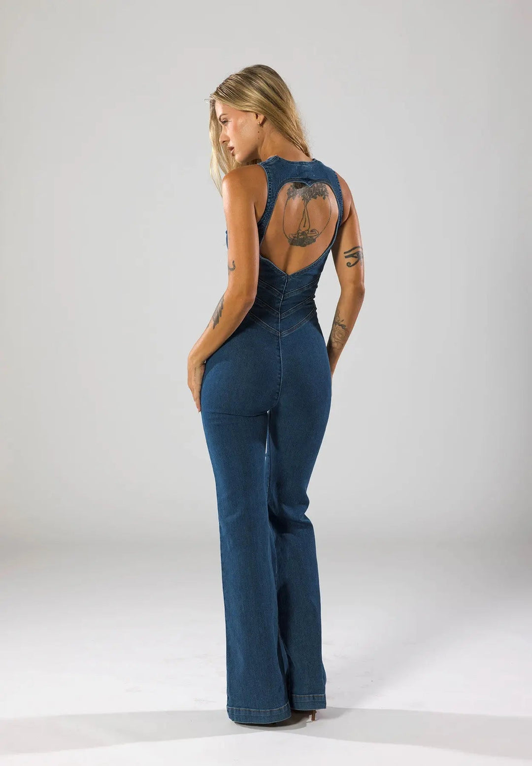 Women Spring Elegant Chic Comfort Denim Jumpsuit