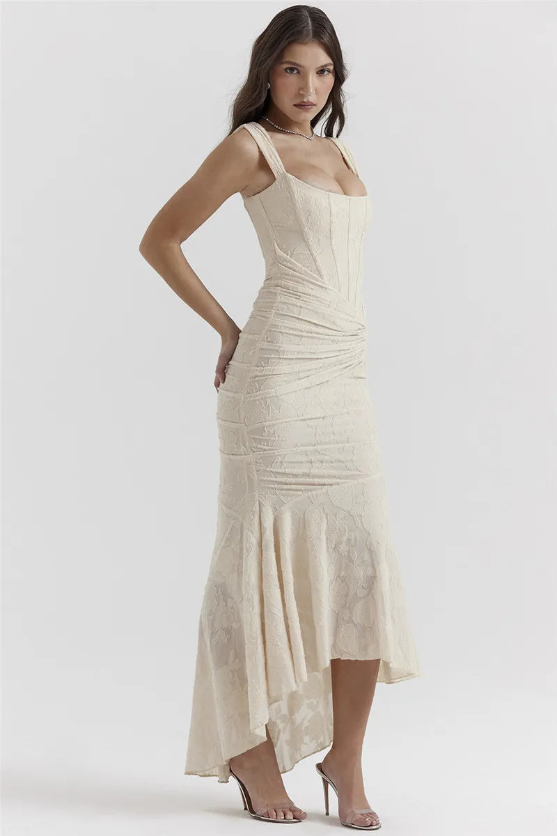 Women Summer Backless Sleeveless Elegant Maxi Dress
