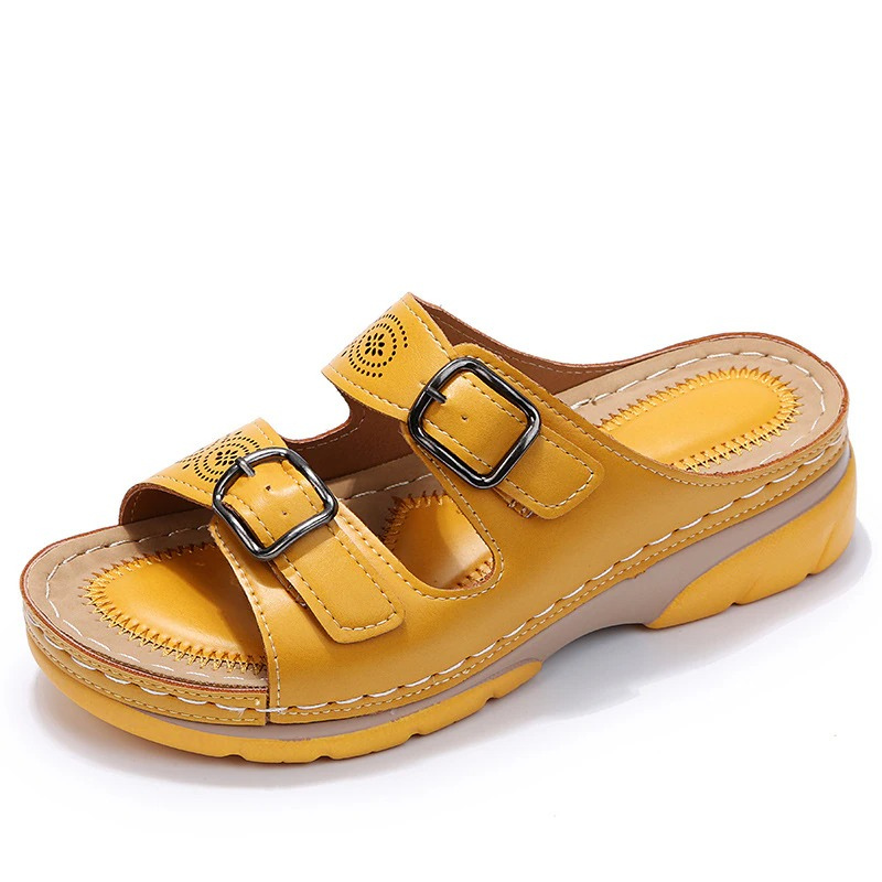 Women Spring Leather Comfort Support Walking Sandals