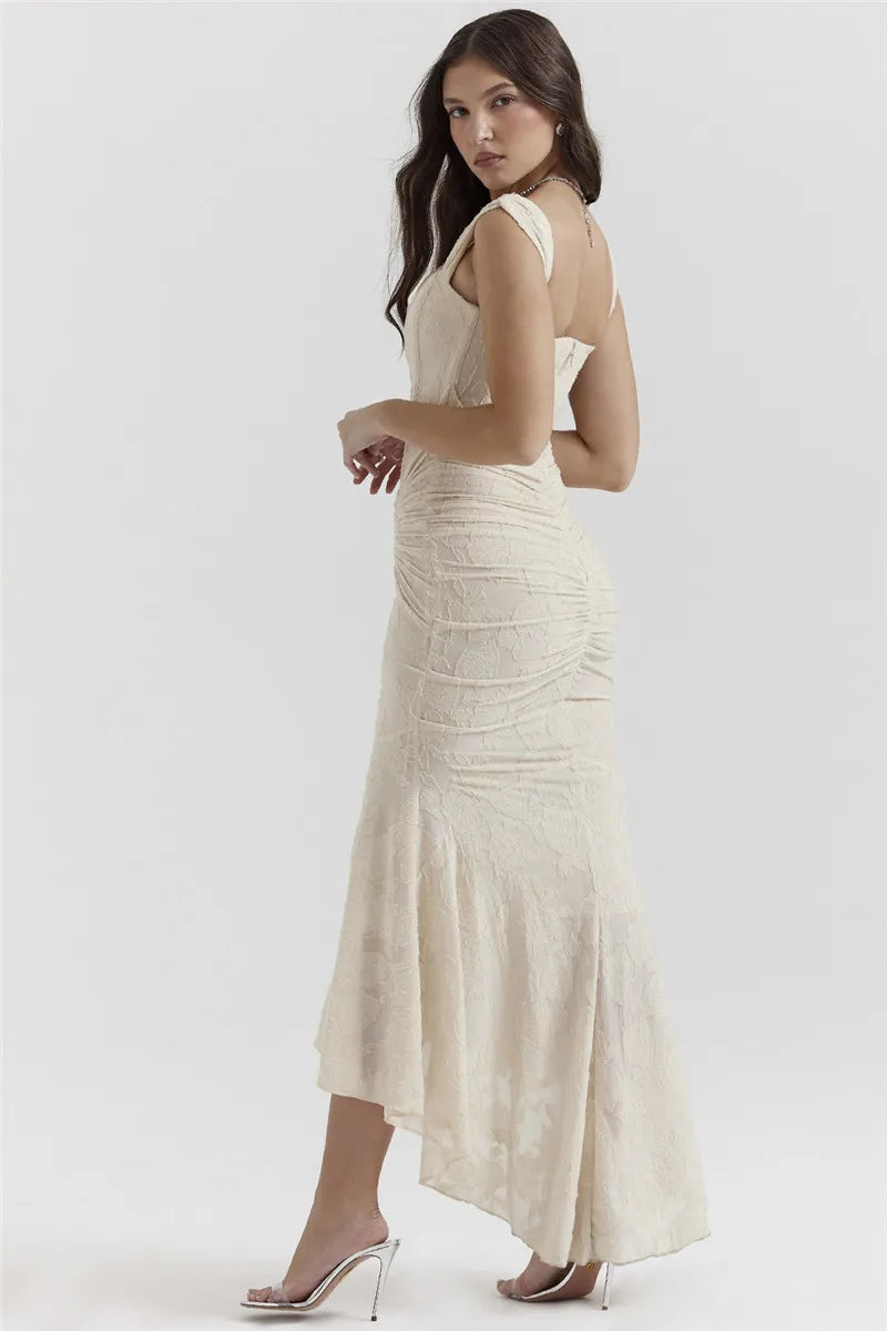Women Summer Backless Sleeveless Elegant Maxi Dress