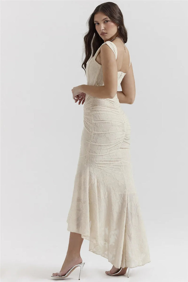 Women Summer Backless Sleeveless Elegant Maxi Dress