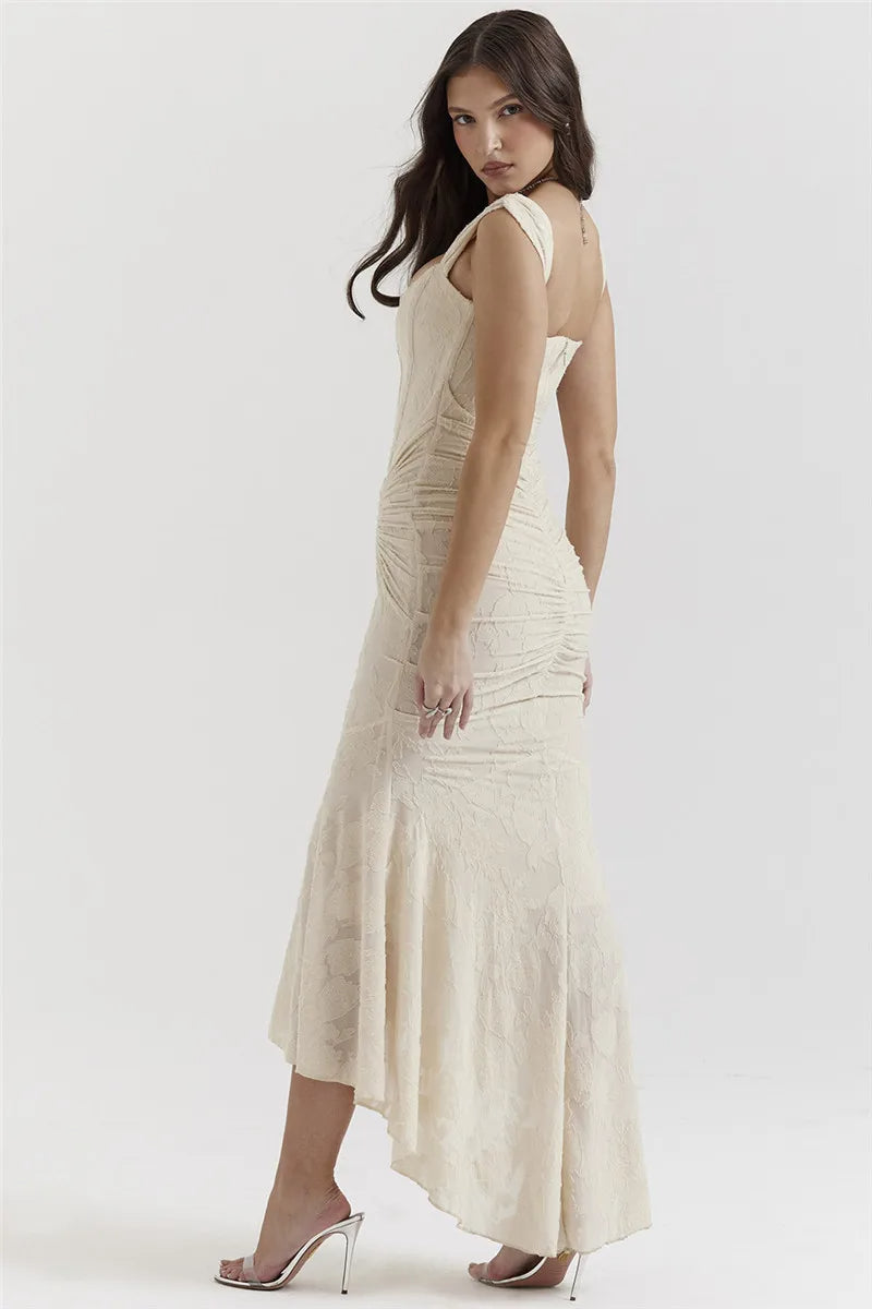 Women Summer Backless Sleeveless Elegant Maxi Dress