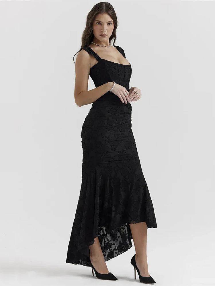 Women Summer Backless Sleeveless Elegant Maxi Dress