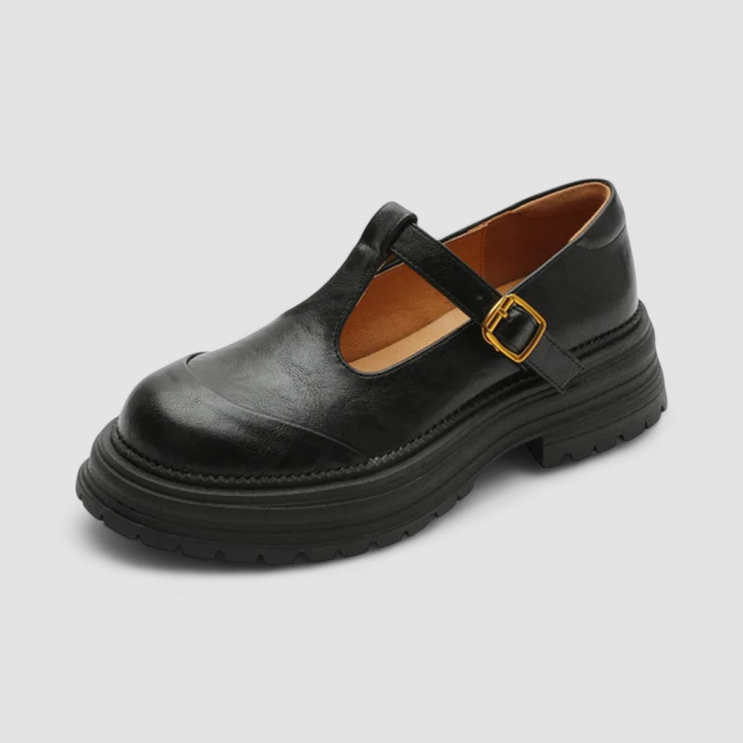 Women Spring Comfort Support Classic Buckle Mary Jane Shoes