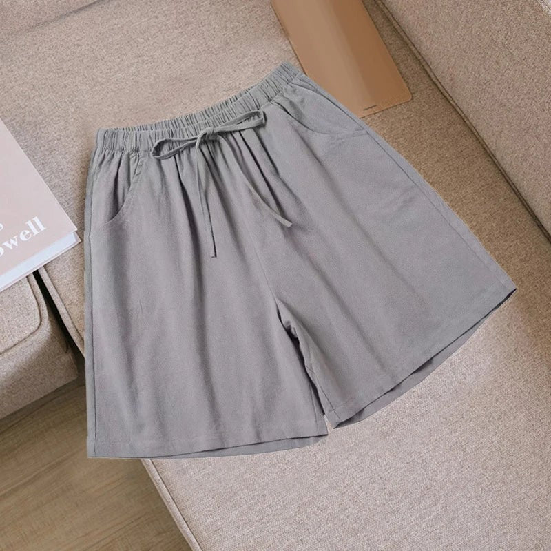 Women Summer Elegant Soft Casual Comfy Fit Elastic Shorts