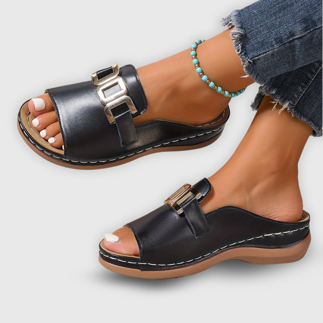 Women Spring Casual Platform Slide Slip On Sandals