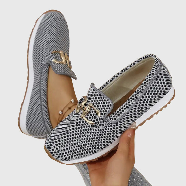 Women Summer Casual Comfort Support Slip On Buckle Loafers