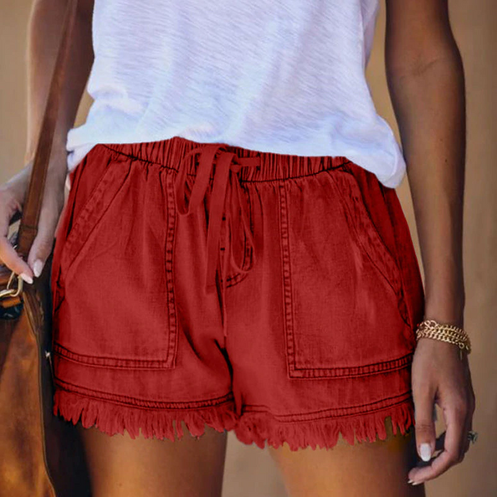 Women Spring Elegant Sleeveless Metallic Casual Shorts
