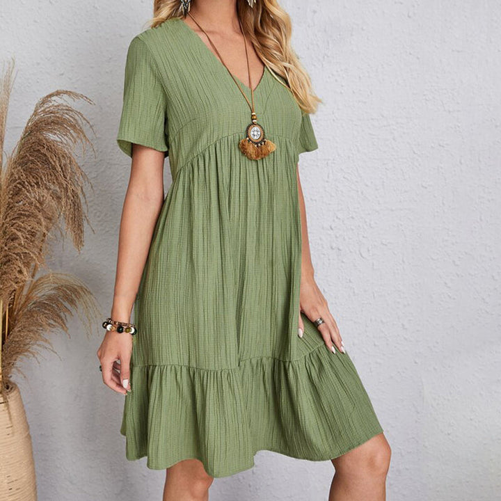 Women Spring Elegant Sleeveless Radiant Ruffle Mini Dress