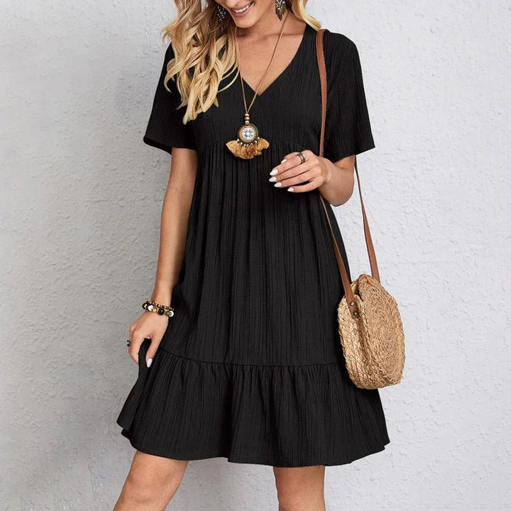 Women Spring Elegant Sleeveless Radiant Ruffle Mini Dress