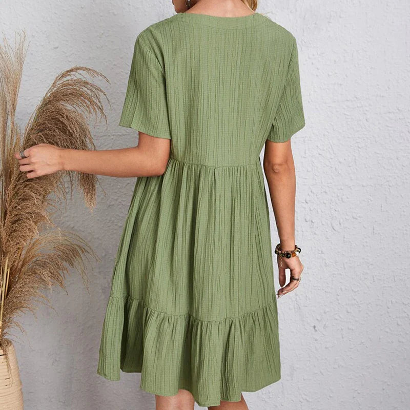 Women Spring Elegant Sleeveless Radiant Ruffle Mini Dress