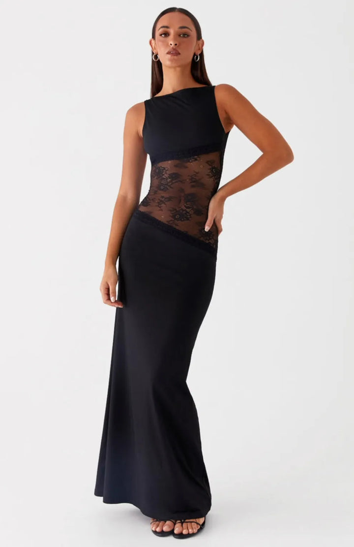 Women Spring Long Sleeve Floral Print Flowy Maxi Dress