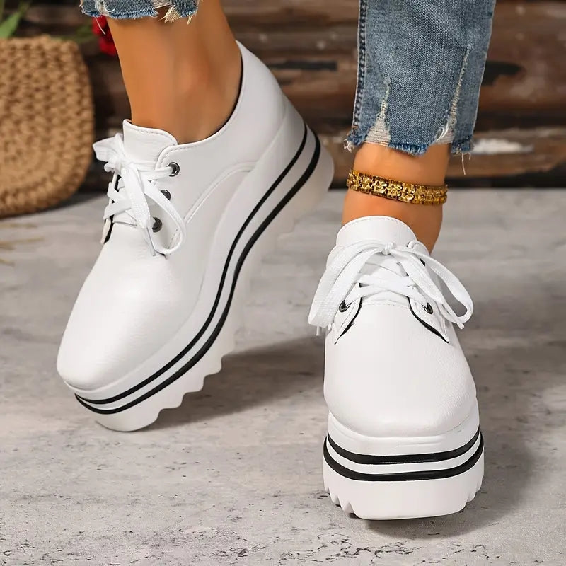 Women Summer Casual Elevated Platform Wedge Sneakers