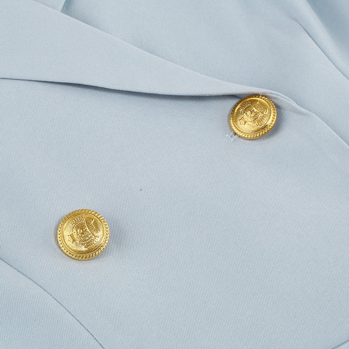 Women Spring Wedding Guest Double Breasted Cape Dress