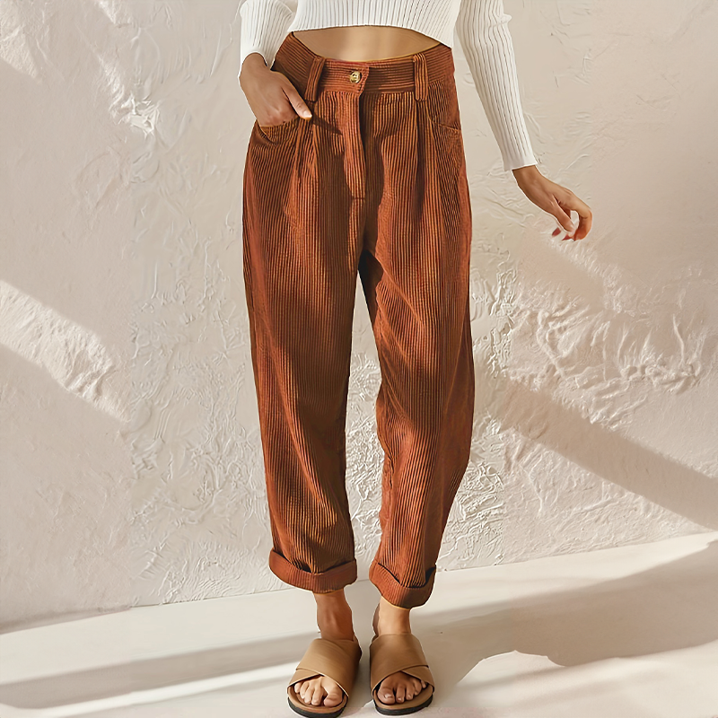 Women Summer Elegant High Waist Wide Leg Casual Pants