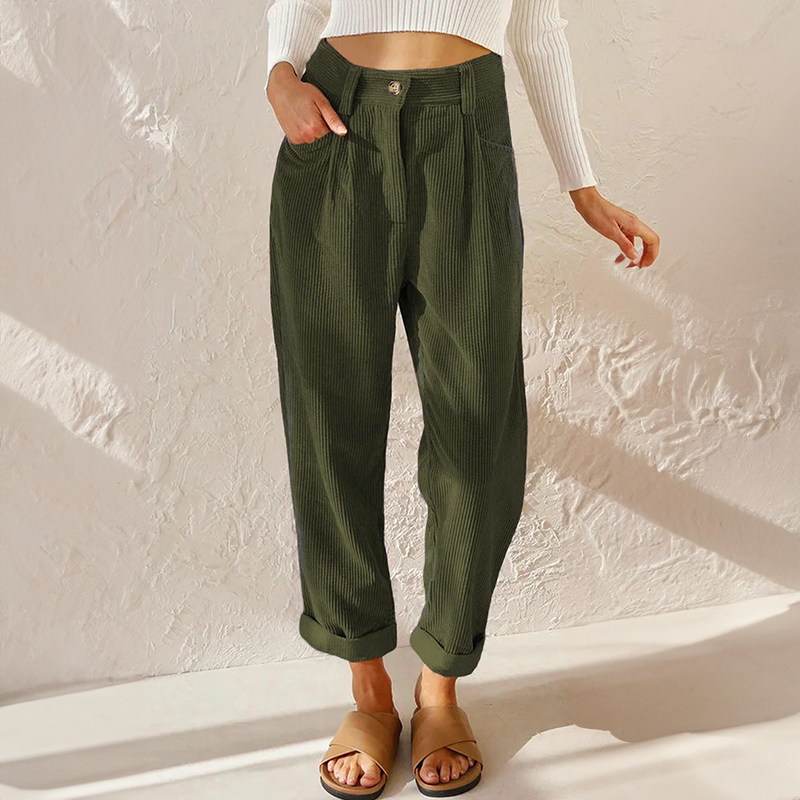 Women Summer Elegant High Waist Wide Leg Casual Pants