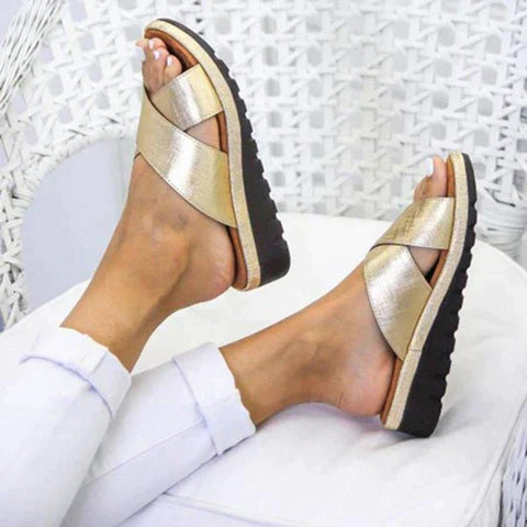 Women Summer Casual Comfort Sandals with Buckle Straps