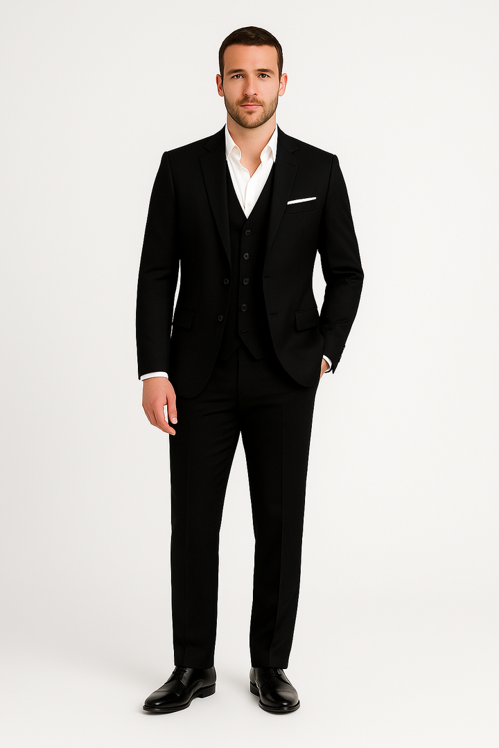 Men Summer Casual Classic Tailored 3 Piece Suit Set
