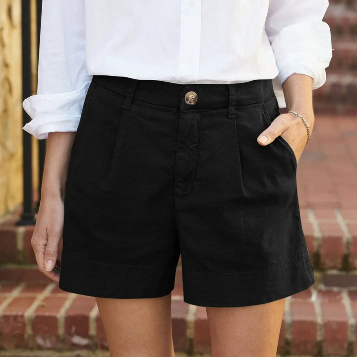 Women Summer Elegant Comfy Fit Side Pocket Shorts