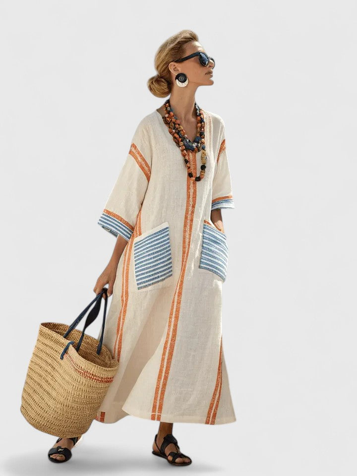 Women Spring Elegant Printed Relaxed Maxi Dress