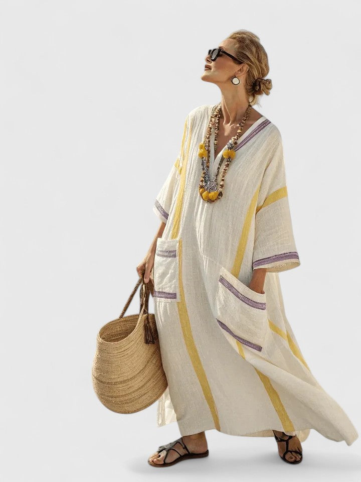 Women Spring Elegant Printed Relaxed Maxi Dress