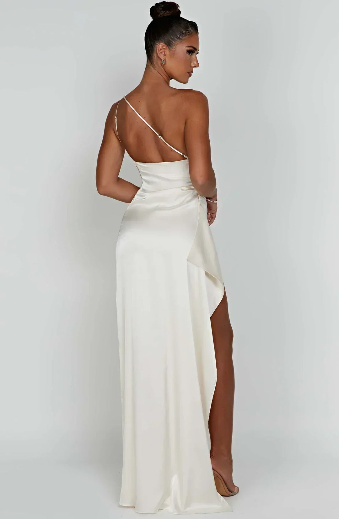 Women Spring Wedding Guest Asymmetric Evening Maxi Dress