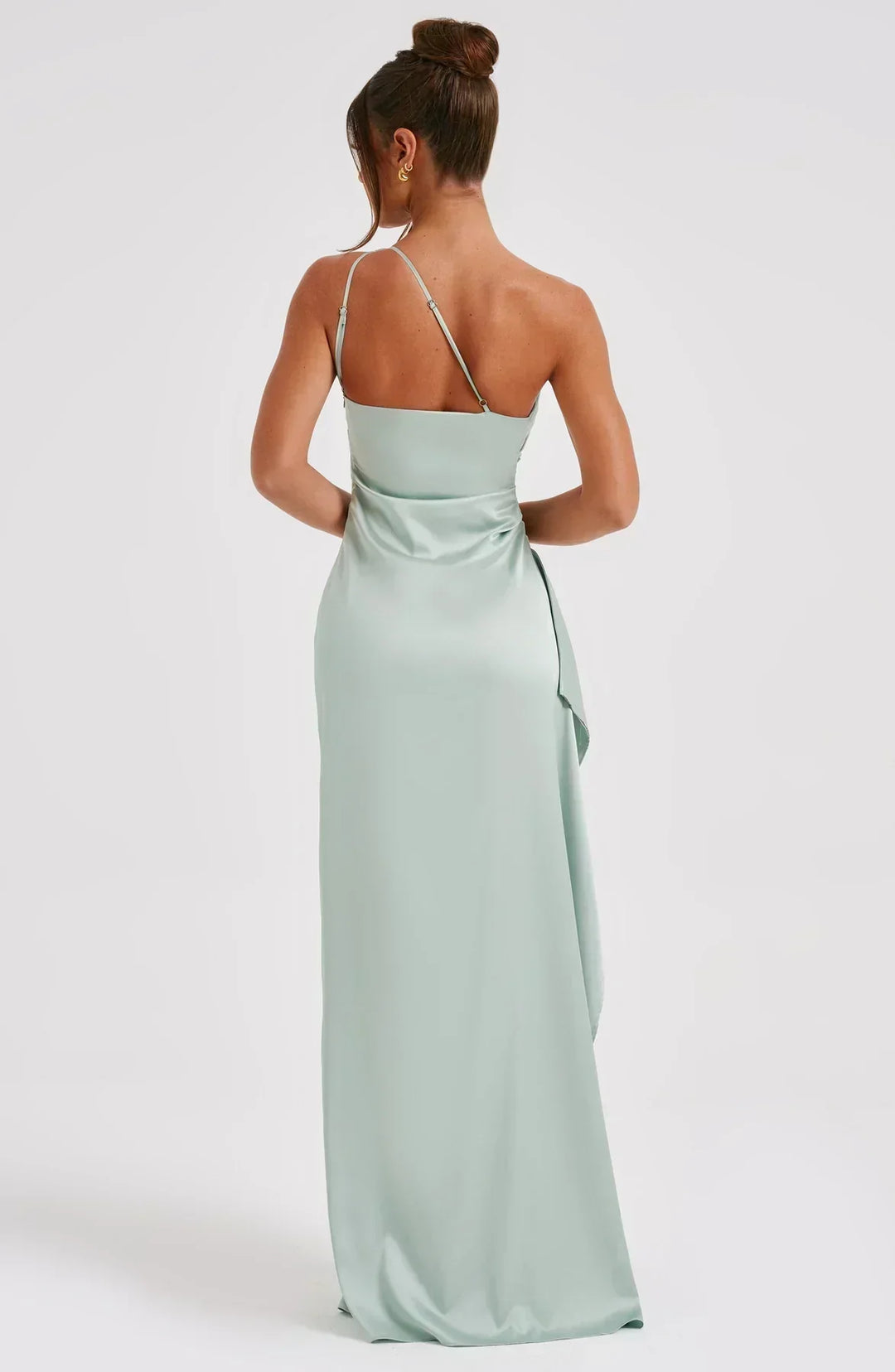 Women Spring Wedding Guest Asymmetric Evening Maxi Dress