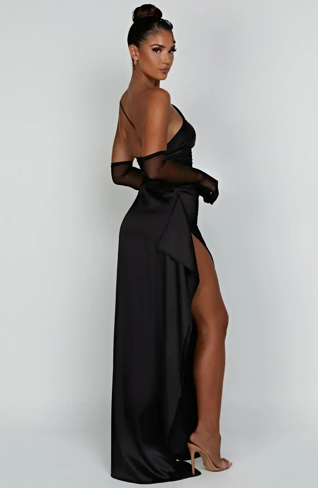 Women Spring Wedding Guest Asymmetric Evening Maxi Dress