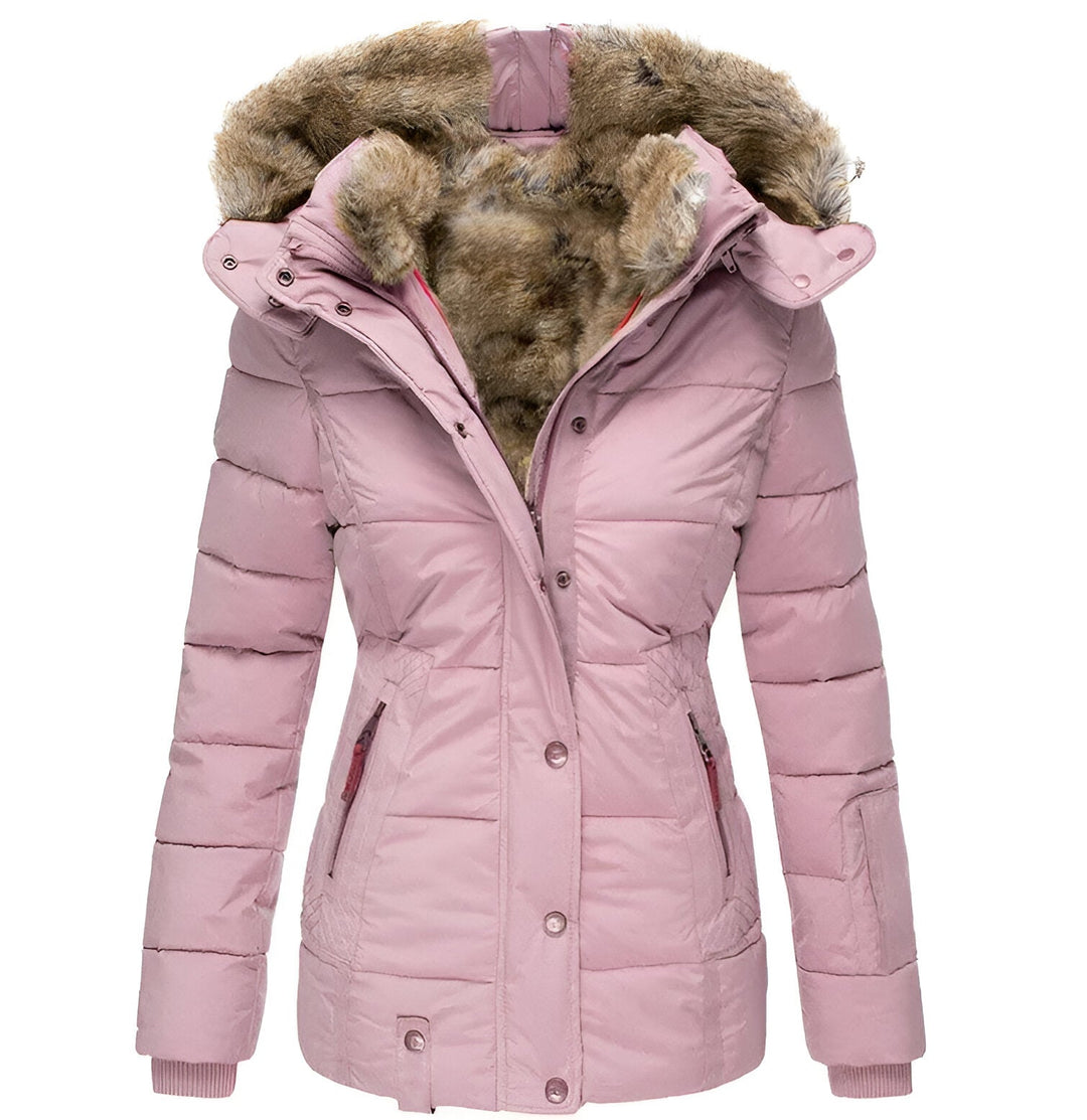 Harper | Women’s Winter Puffer Coat with Faux Fur Hood