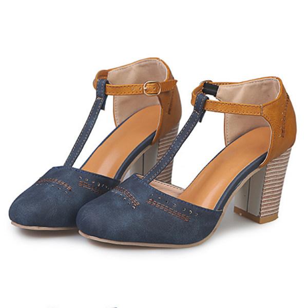 Women Spring Slip On Comfort Support Block Heel Shoes