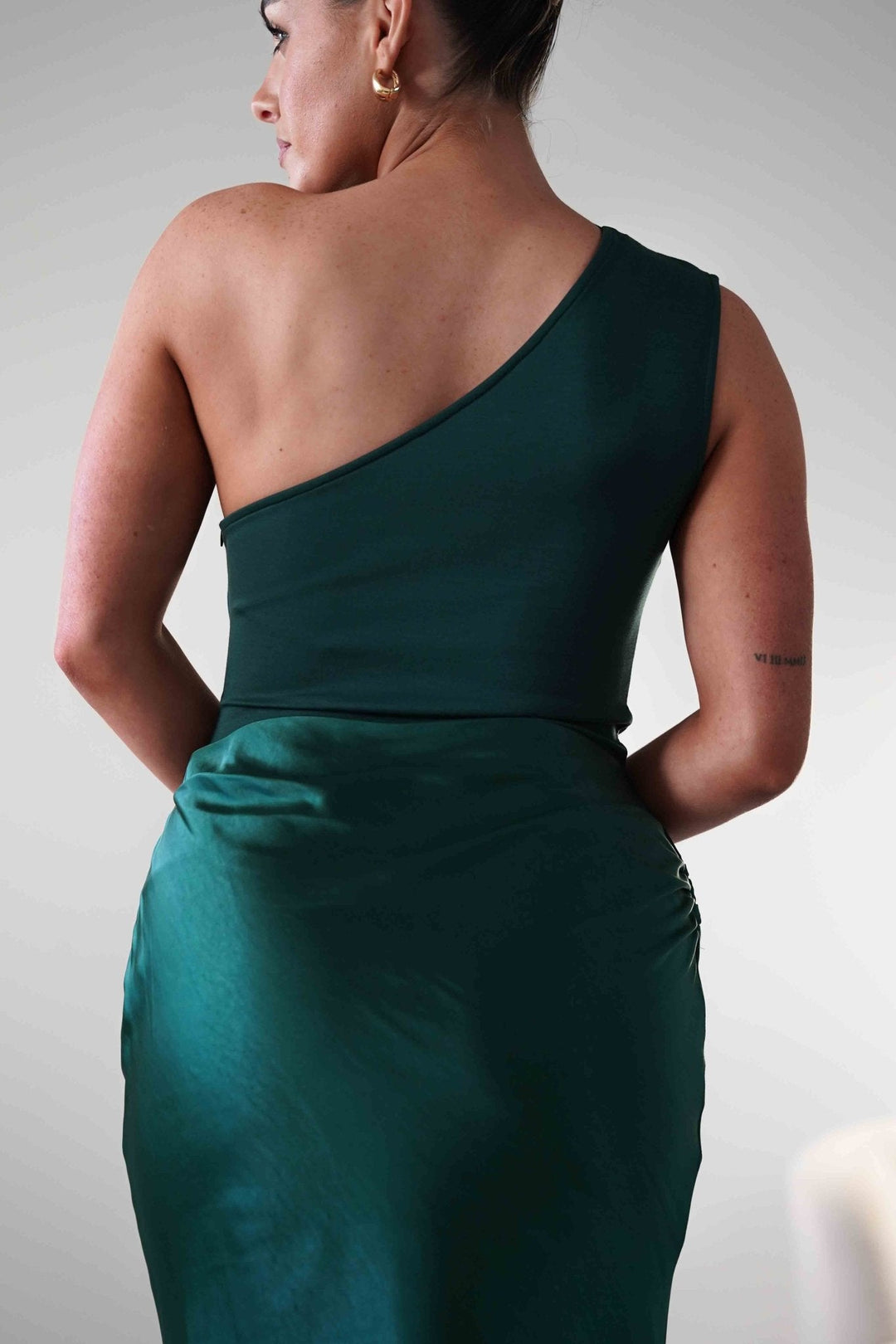 Women Spring Elegant Cowl Neck Satin Graduation Dress