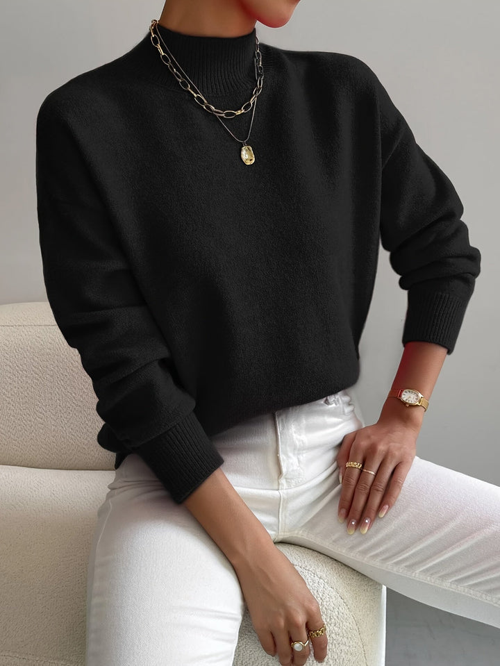 Women Summer Elegant Lightweight Turtleneck Knit Sweater