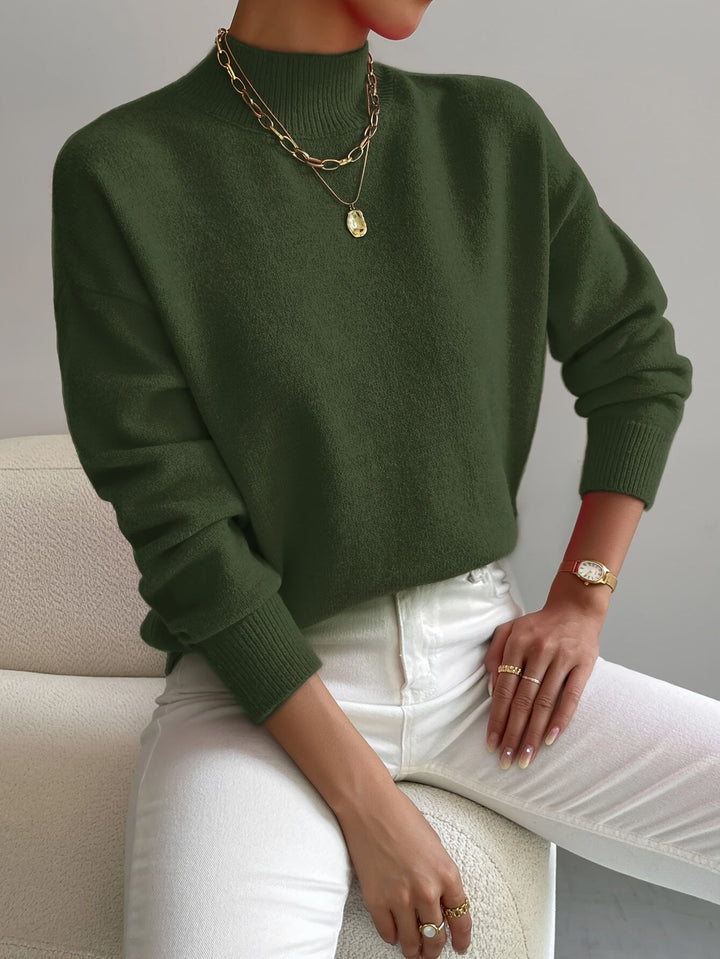 Women Summer Elegant Lightweight Turtleneck Knit Sweater