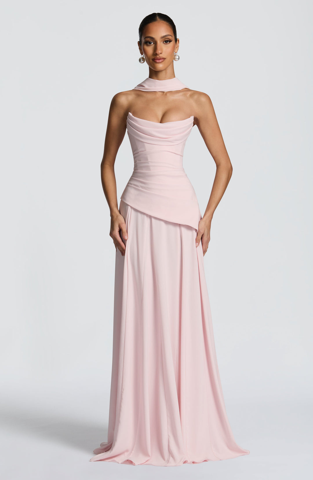 Women Spring Elegant Satin Strapless Prom Dress