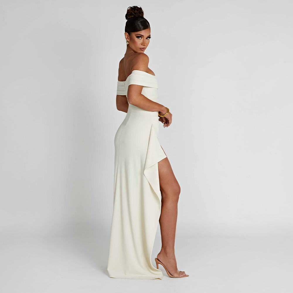 Cocktail Ruched Sculpted Bodycon Maxi Dress for Women