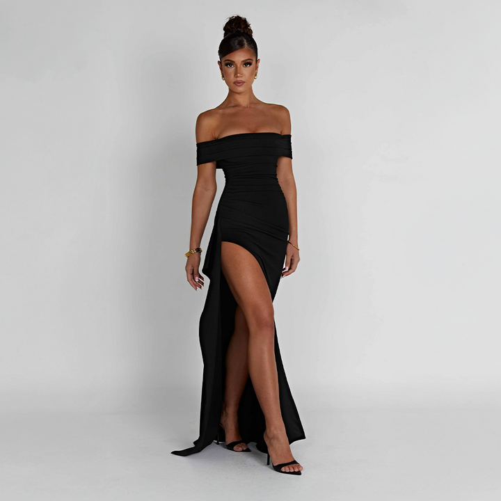 Cocktail Ruched Sculpted Bodycon Maxi Dress for Women