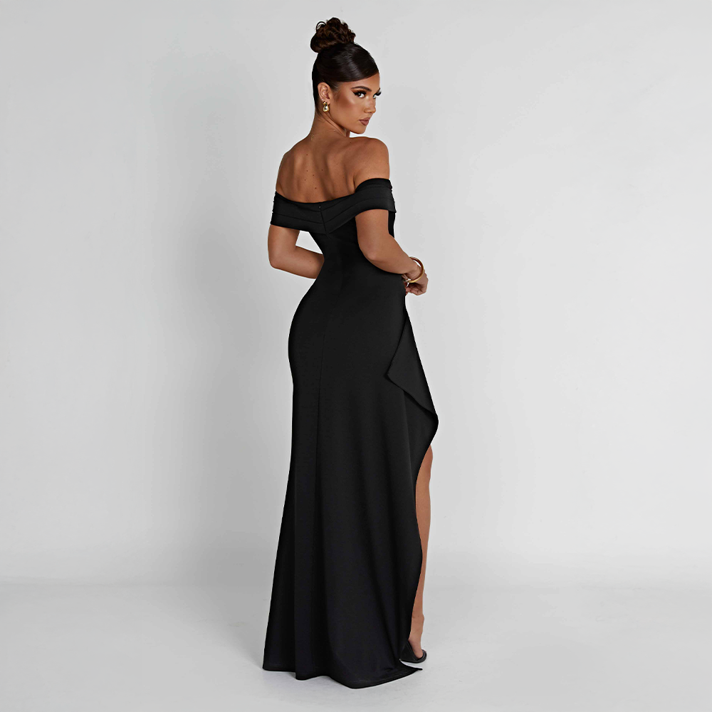 Cocktail Ruched Sculpted Bodycon Maxi Dress for Women