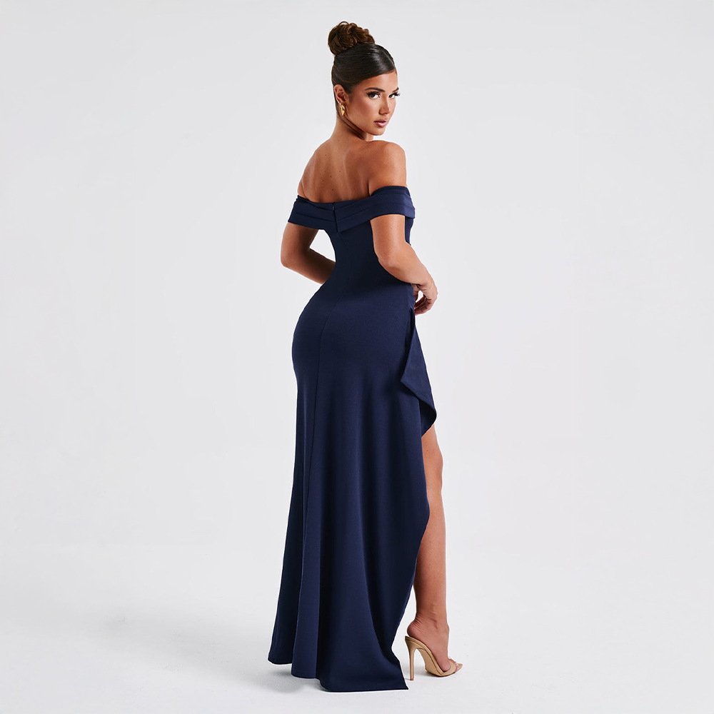Cocktail Ruched Sculpted Bodycon Maxi Dress for Women