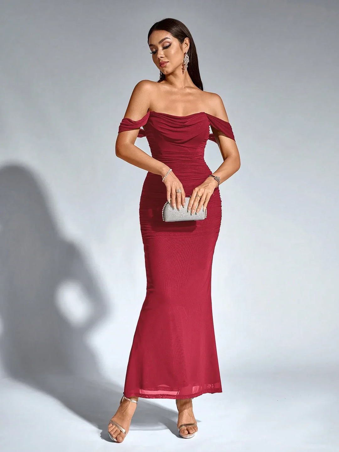 Cocktail V-Neck Sleeveless Flowy Maxi Dress for Women