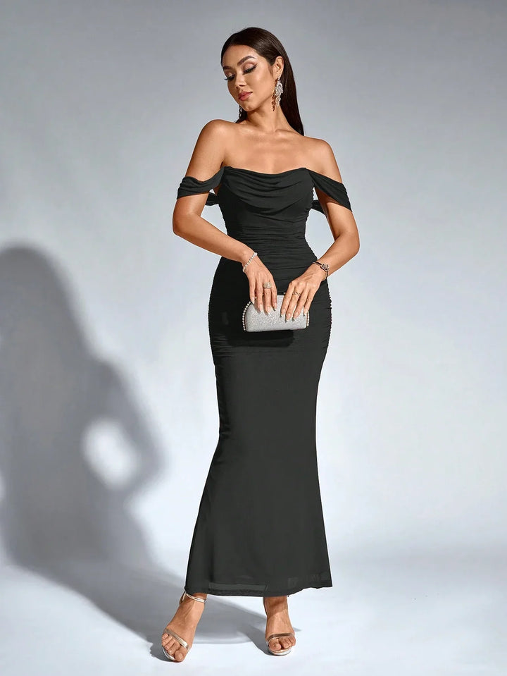 Cocktail V-Neck Sleeveless Flowy Maxi Dress for Women