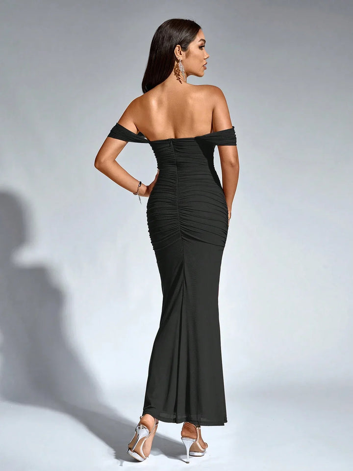 Cocktail V-Neck Sleeveless Flowy Maxi Dress for Women