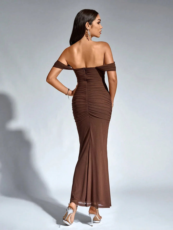 Cocktail V-Neck Sleeveless Flowy Maxi Dress for Women