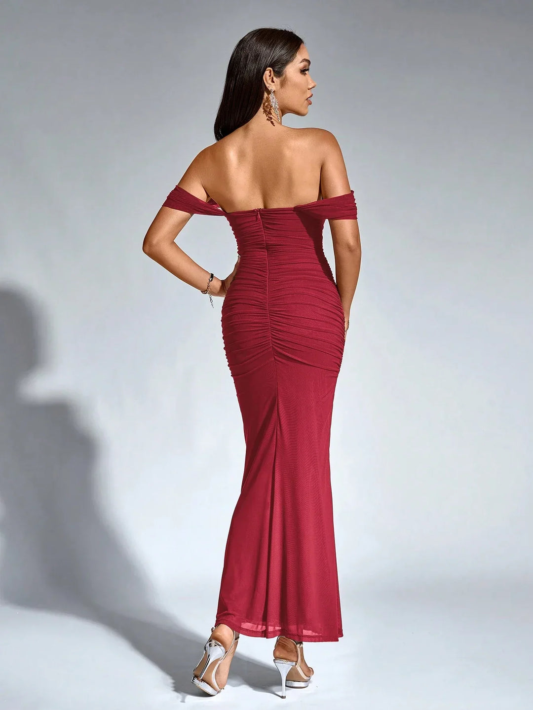 Cocktail V-Neck Sleeveless Flowy Maxi Dress for Women