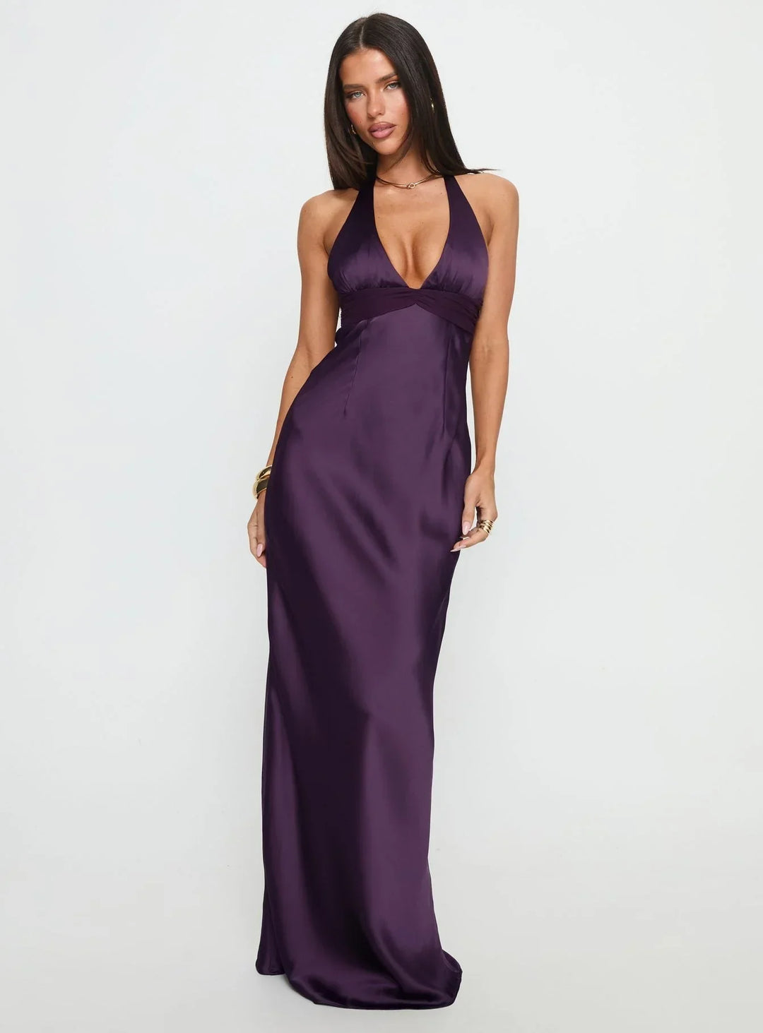 Floral Halter Wedding Guest Maxi Dress for Women - Summer