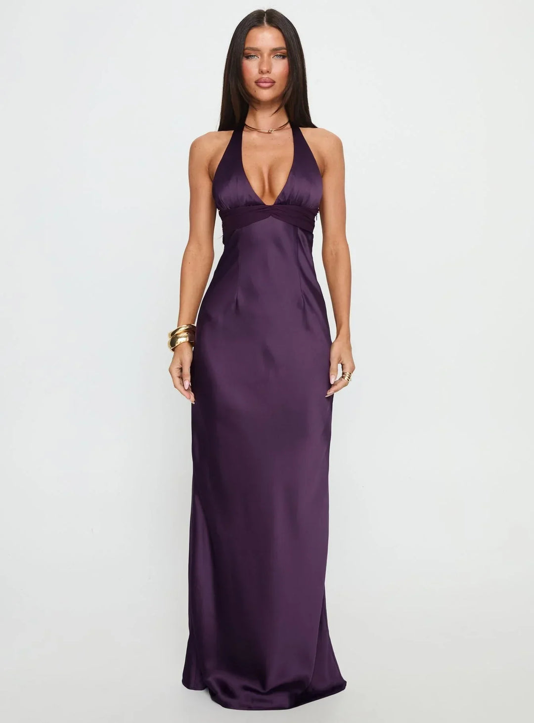 Floral Halter Wedding Guest Maxi Dress for Women - Summer