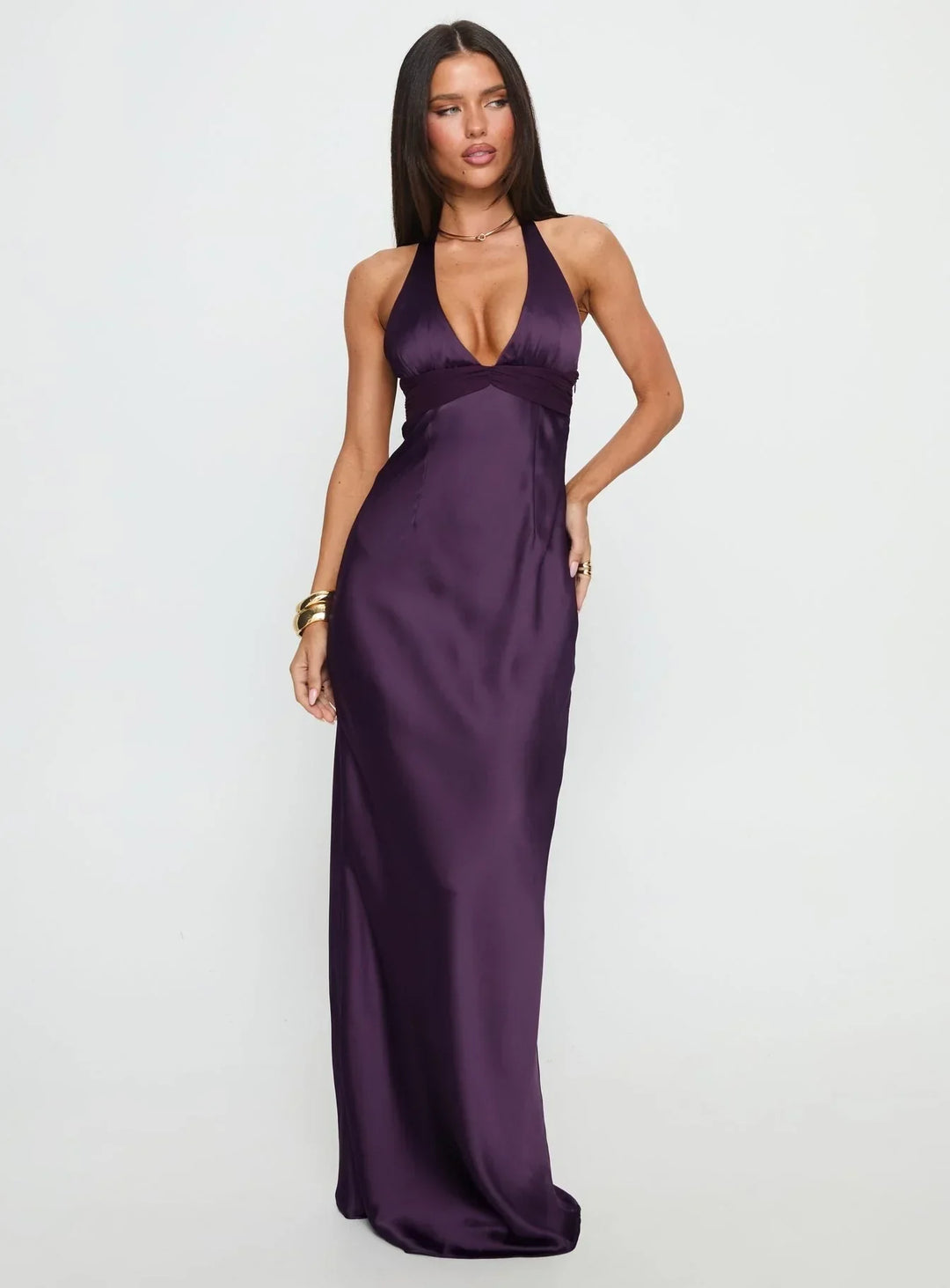 Floral Halter Wedding Guest Maxi Dress for Women - Summer