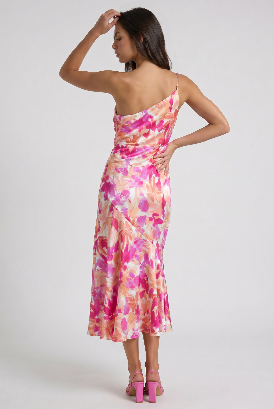 Floral Spaghetti Strap Wedding Guest Maxi Dress for Women