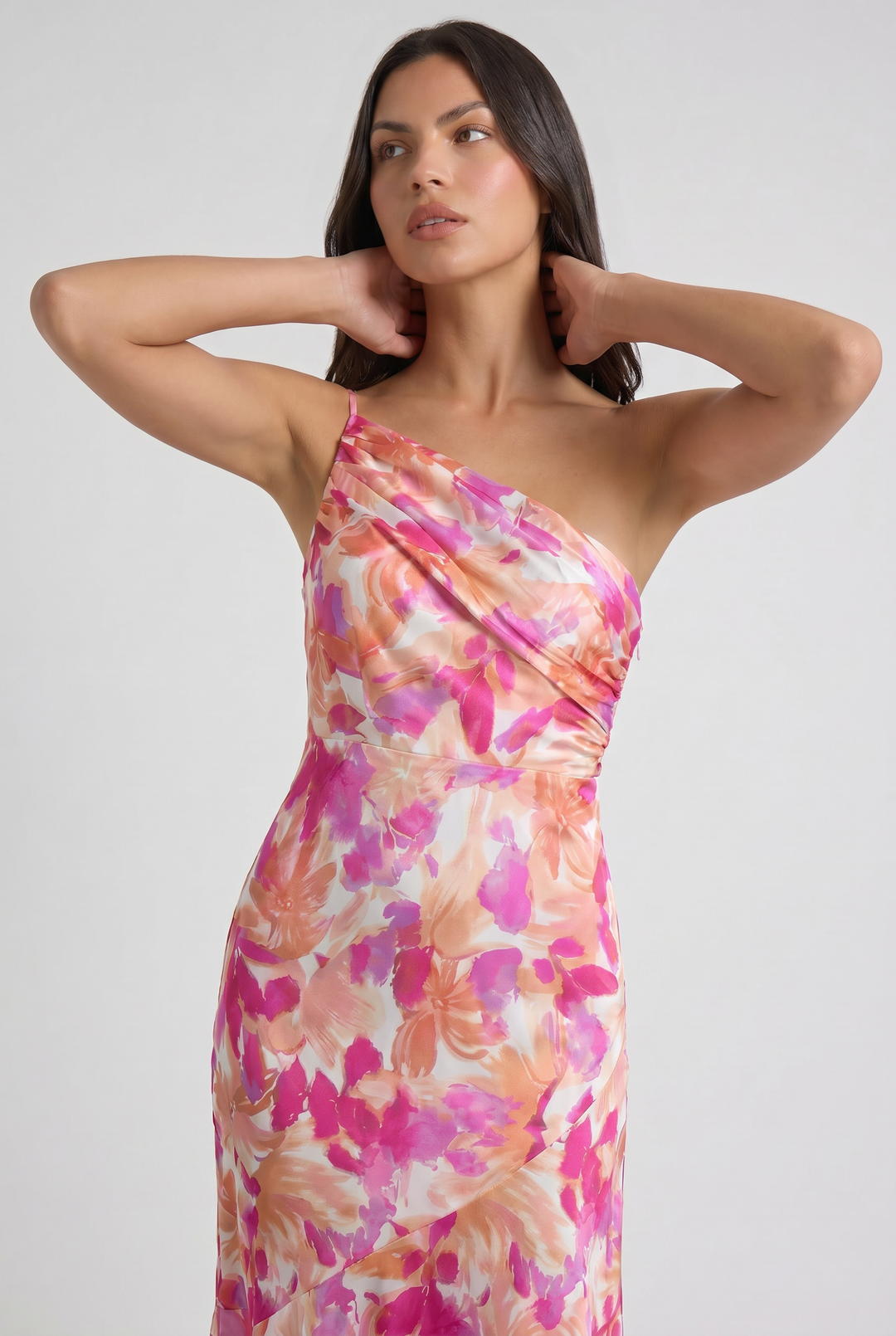 Floral Spaghetti Strap Wedding Guest Maxi Dress for Women